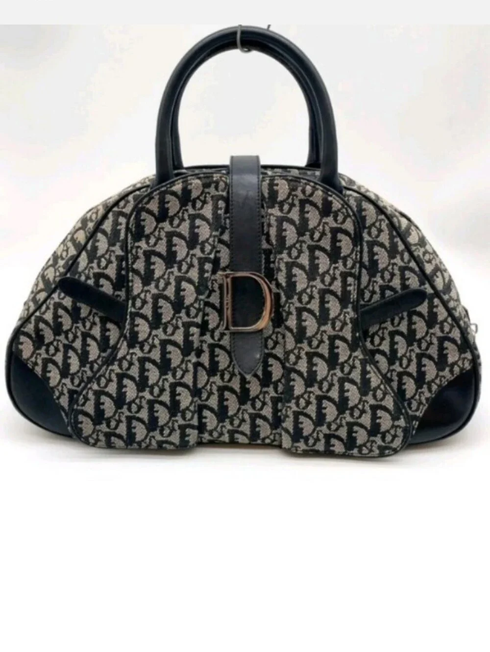 SALE! Christian Dior Trotter Double Saddle Canvas/Leather Discontinued Handbag